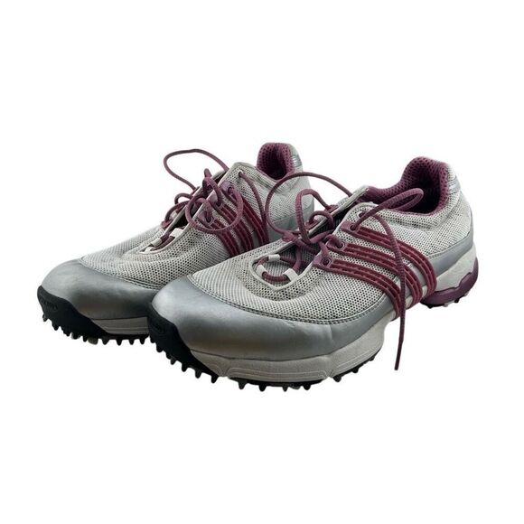 Adidas Golf Shoes White Purple Pink Silver 11 adiPRENE ClimaCool Flylite 791003 - Picture 7 of 7